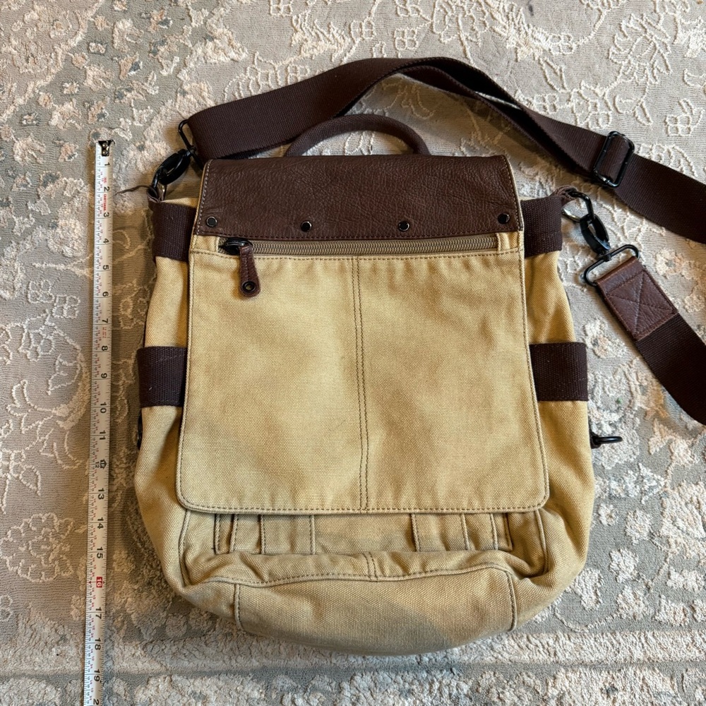 Fossil Canvas and Leather Messenger Bag - Picture 10 of 11